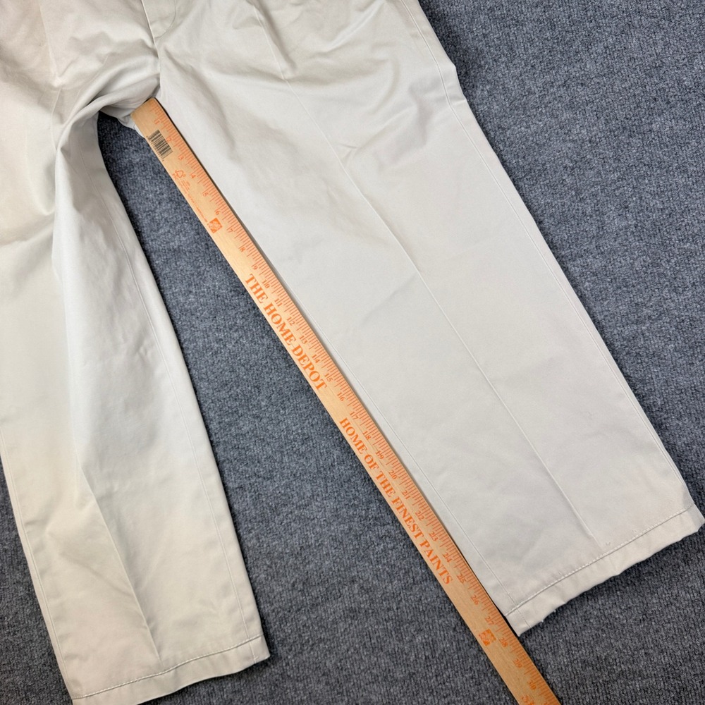 Brooks Brothers Pleated Pants Mens 37x30 Fits 38x28 Beige Advantage Chino Elliot - Picture 9 of 11